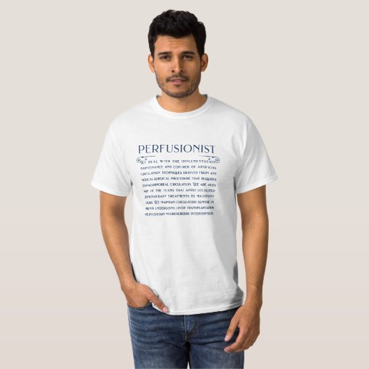 T-shirt Ce que fait un perfusionniste (Devant entier)
