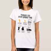 T-shirt Ce Que Je Fais Dans Mon Temps De Secours Pêche - C (Devant)