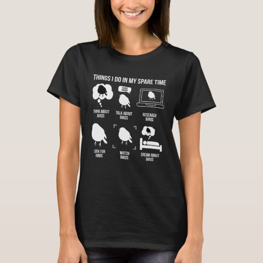 T-shirt Ce que je fais Oiseau Oiseau Oiseau Oiseau Observa (Devant)