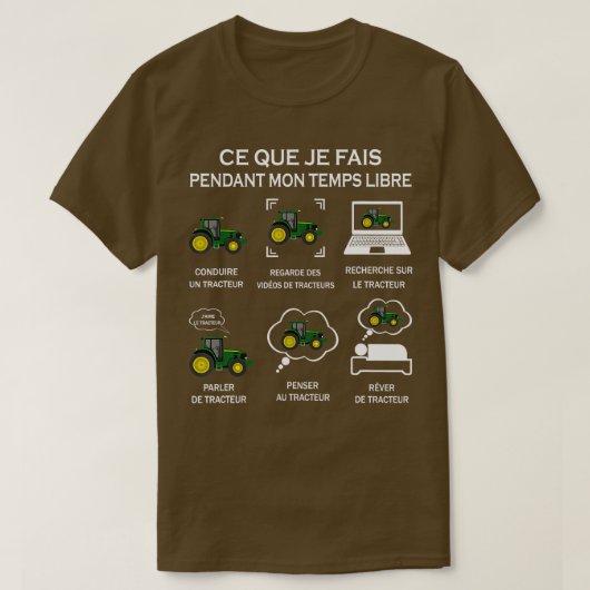 T-shirt ce que je fais pendant mon temps libre conduire un (Design devant)