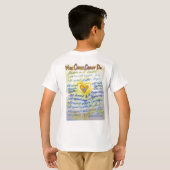 T-shirt Ce que le cancer ne peut pas faire (texte bleu et (Dos entier)