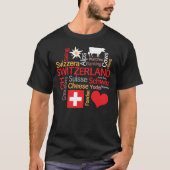 T-shirt Ce que nous aimons de la Suisse (Devant)