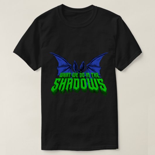 T-shirt Ce que nous faisons dans l'ombre Bat Logo T Shirt  (Design devant)