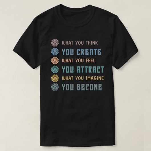 T-shirt Ce que vous pensez, vous créez (Design devant)