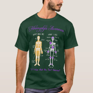 T-shirt Ce que vous voyez Ce que je ressens Squelette Fibr