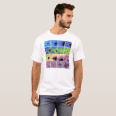T-shirt Ce qui circule, vient autour-- version bleue (Devant entier)