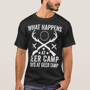 T-shirt Ce Qui Se Passe Reste Au Camp De Cerfs Chasse Aux