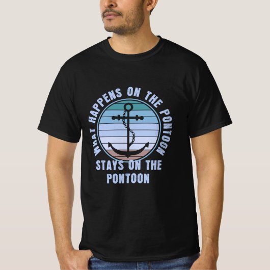 T-shirt Ce qui se passe sur le ponton reste sur le ponton (Devant)