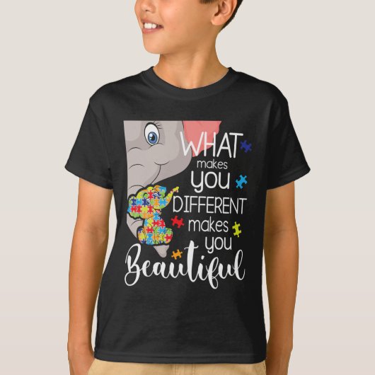 T-shirt Ce Qui Vous Rend Différent Vous Rend Beau - Aut (Devant)