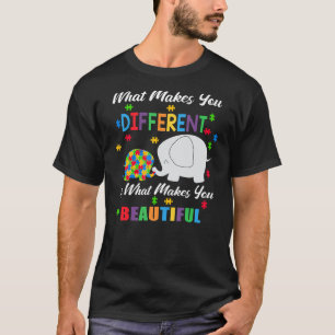 T-shirt Ce qui vous rend différents Autisme Enfant Elephan