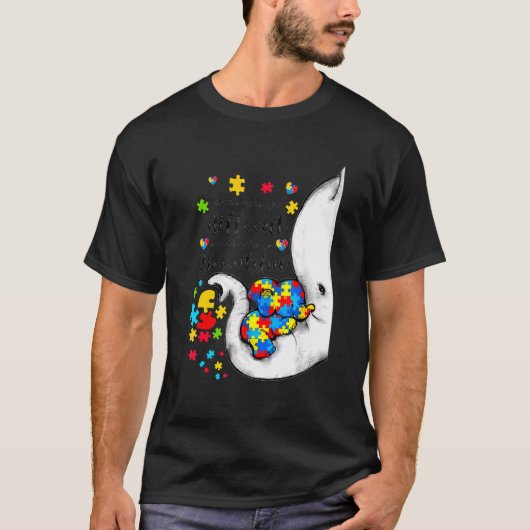 T-shirt Ce qui vous rend différents éléphant maman Autisme (Devant)