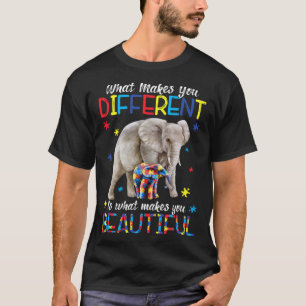 T-shirt Ce qui vous rend différents éléphant maman Autisme
