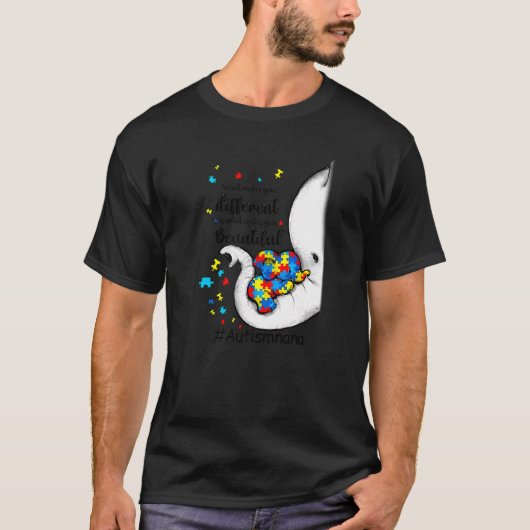 T-shirt Ce qui vous rend différents éléphant Nana Autism A (Devant)
