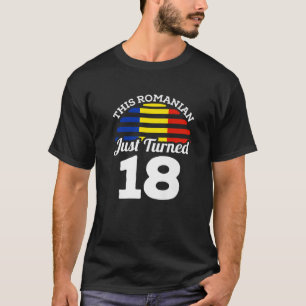 T-shirt Ce Roumain Vient De Tourner 18 Roumanie 18E Annive