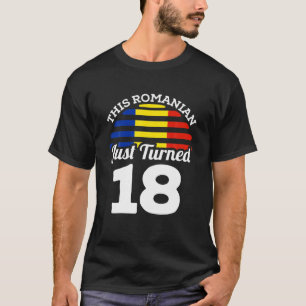 T-shirt Ce Roumain Vient De Tourner 18 Roumanie 18E Annive