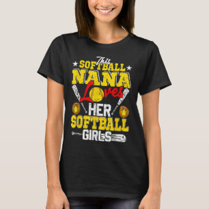 T-shirt Ce Softball Nana Aime Ses Filles De Softball Match