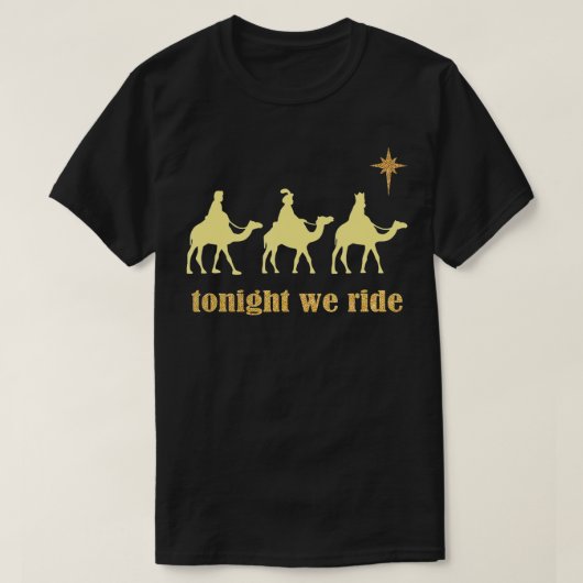 T-shirt Ce Soir, Nous Avons Marché Noël 3 Hommes Sages Cam (Design devant)