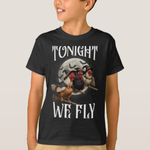 T-shirt Ce Soir, Nous Volons Des Sorcières De Poulet Drôle