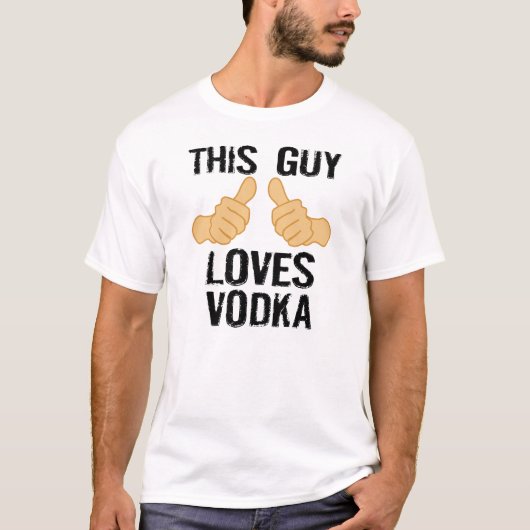 T-shirt Ce type aime la vodka (Devant)
