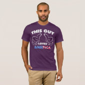 T-shirt Ce type aime l'Amérique (Devant entier)