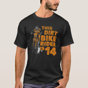 T-shirt Ce Vélo De Jupe Est 14E Anniversaire Boy Motocros