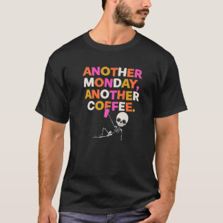 T-shirt Cecelia Hotzler sans fil Lundi Café Squelette