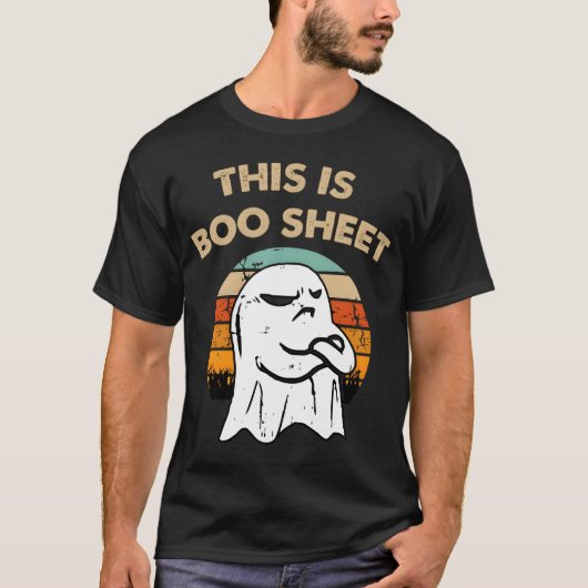 T-shirt Ceci Est Bosheet Retro HalloweenFunny Halloween f (Devant)