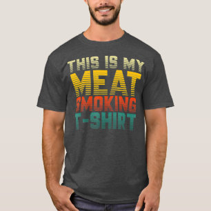 T-shirt Ceci Est Ma Viande Fumer Retro Vintage BBQ Cadeau