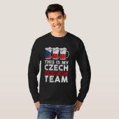 T-shirt ceci est mon équipe de boisson tchèque Tchèque (Devant entier)