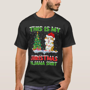 T-shirt Ceci est mon hamster de Noël en pyjama de Noël