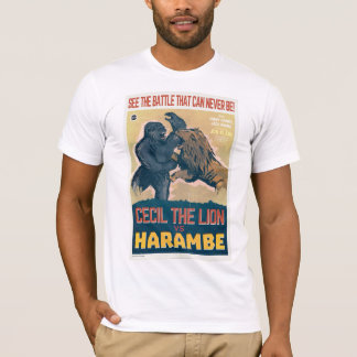 T-shirt Cecil le lion CONTRE Harambe le film de gorille