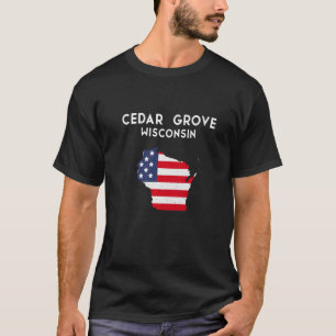 T-shirt Cedar Grove Wisconsin USA State America Travel Wis