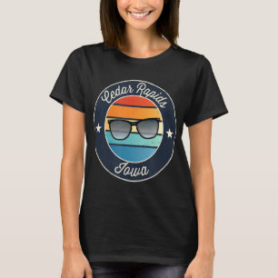 T-shirt Cedar Rapids Iowa Ia Vacances Souvenir Lunettes de