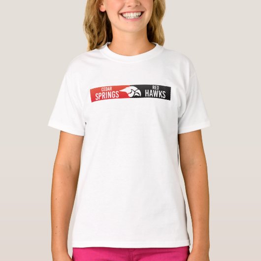 T-shirt Cedar Springs Red Hawks #3 (Devant)