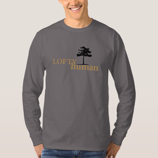T-shirt Cèdre Arbre Lofty humain Drôle Citation Jaune Text (Devant)