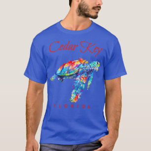 T-shirt Cèdre Key Floride Aquarelle Tortue de mer