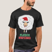 T-shirt Ceinture de Noël Navidad Funny Pun Mouton Mouton L (Devant)