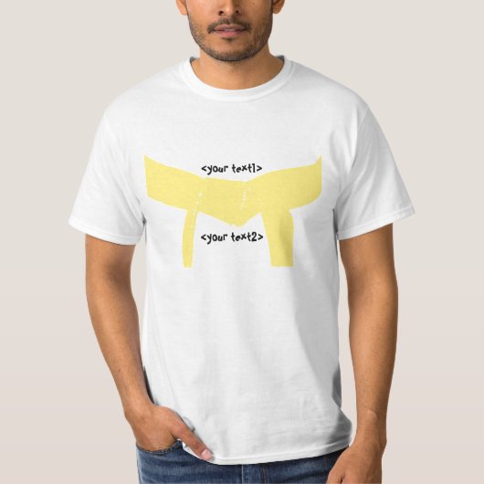 T-shirt Ceinture jaune d'arts martiaux (Devant)