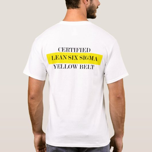 T-shirt Ceinture jaune Lean Six Sigma (imprimé arrière) (Dos)