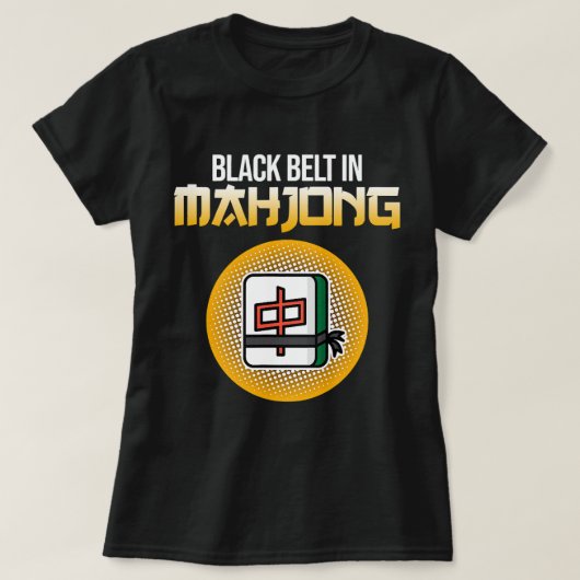 T-shirt Ceinture Noire À Mahjong Jeu Joueur Mahjong Jeu Gr (Design devant)