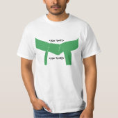 T-shirt Ceinture verte d'arts martiaux (Devant)