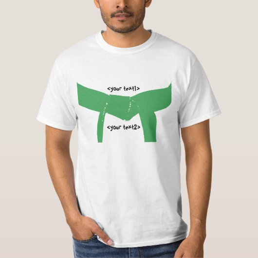 T-shirt Ceinture verte d'arts martiaux (Devant)