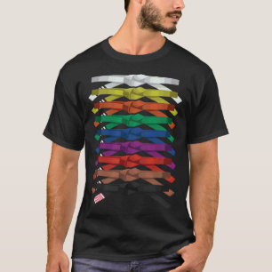 T-shirt Ceintures Colorées Karaté Kung Fu Judo Jiu Jitsu C