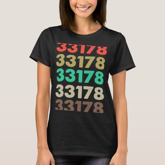 T-shirt Cela Dit 33178 Code postal rétro Code postal 33178 (Devant)
