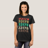 T-shirt Cela Dit 33178 Code postal rétro Code postal 33178 (Devant entier)