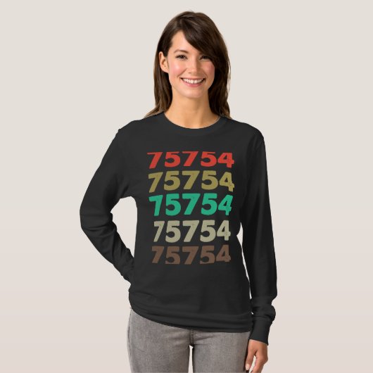 T-shirt Cela Dit 75754 Retro Code postal Code postal Code (Devant entier)