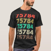 T-shirt Cela Dit 75784 Retro Code postal Code postal Code (Devant)