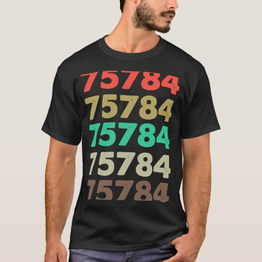 T-shirt Cela Dit 75784 Retro Code postal Code postal Code (Devant)