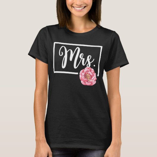 T-shirt Cela Dit Mme Flower Mariage Bachelorette Douche D (Devant)