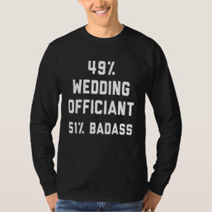 T-shirt Célébrant de Mariage Travail Ministre Ordonné sur